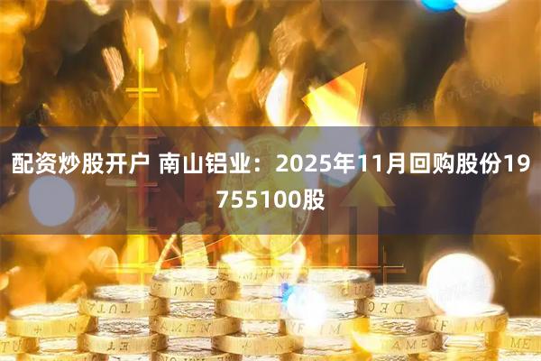 配资炒股开户 南山铝业：2025年11月回购股份19755100股